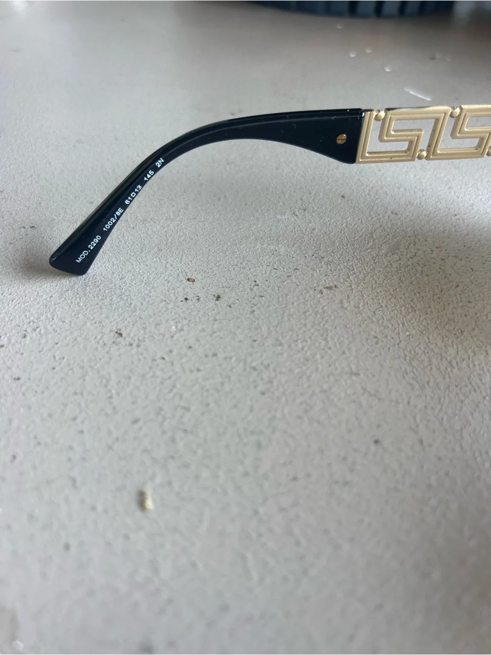 Versace Men's Gold Frame Sunglasses with Smoke Lenses